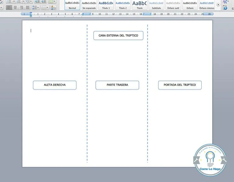Cómo Lo Hago | Cómo hacer un tríptico con Word