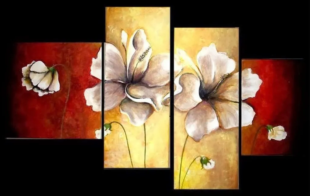 Cuadro Decorativo Moderno Flores Cuadros Tripticos