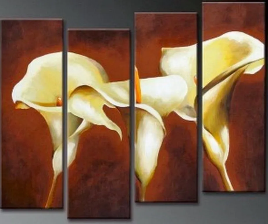 Trípticos de Flores Cuadros al Óleo | Bodegones y Paisajes Cuadros ...