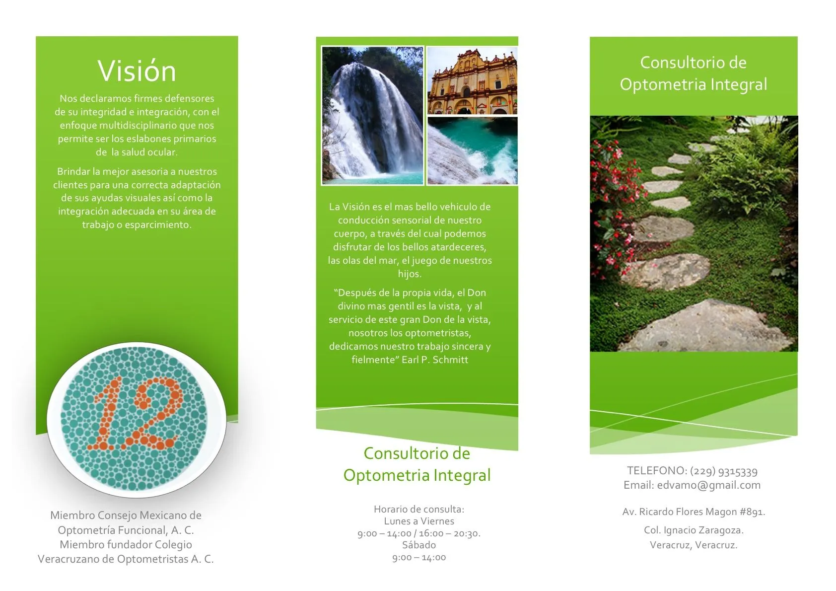 Tripticos informativos | Consultorio de Optometria Integral Tripticos informativos | Consultorio de Optometria Integral