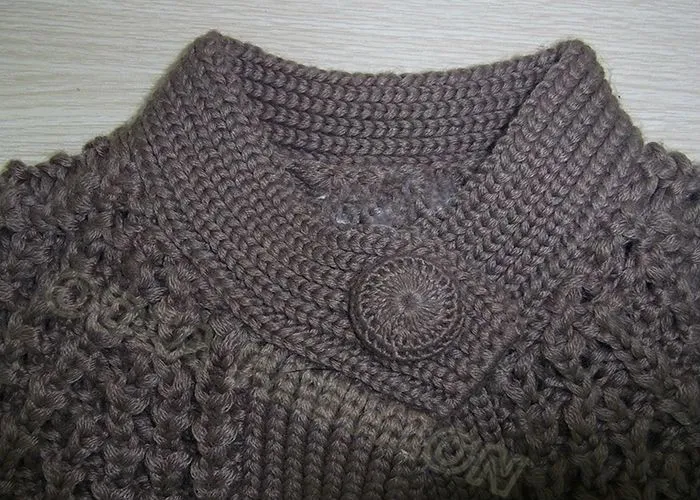 Niños suéter de cuello redondo celular de punto poncho para las ... Niños suéter de cuello redondo celular de punto poncho para las ...