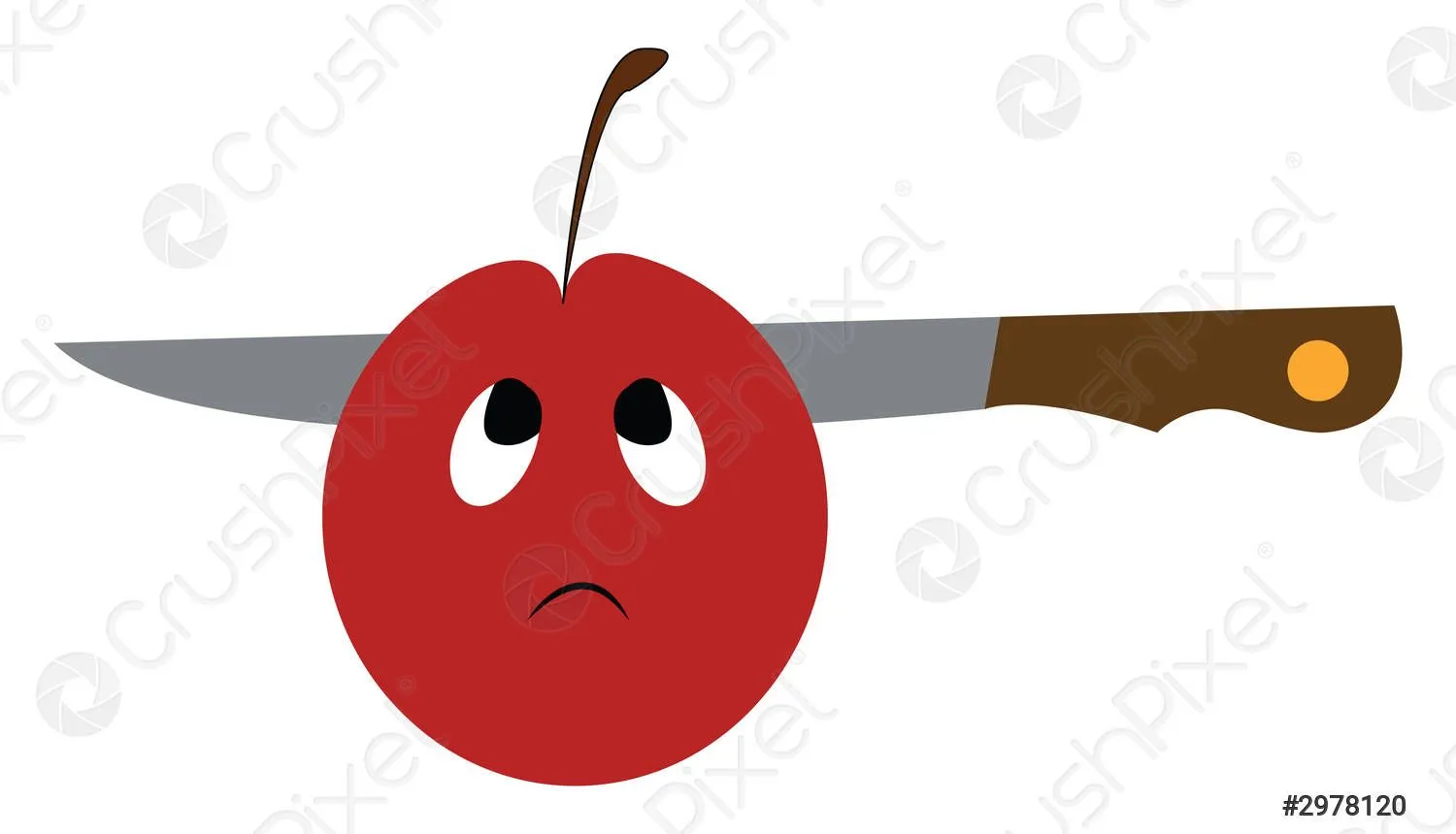 Triste cara manzana vector o color ilustración - vector de stock 2978120 | Crushpixel Triste cara manzana vector o color ilustración - vector de stock 2978120 | Crushpixel