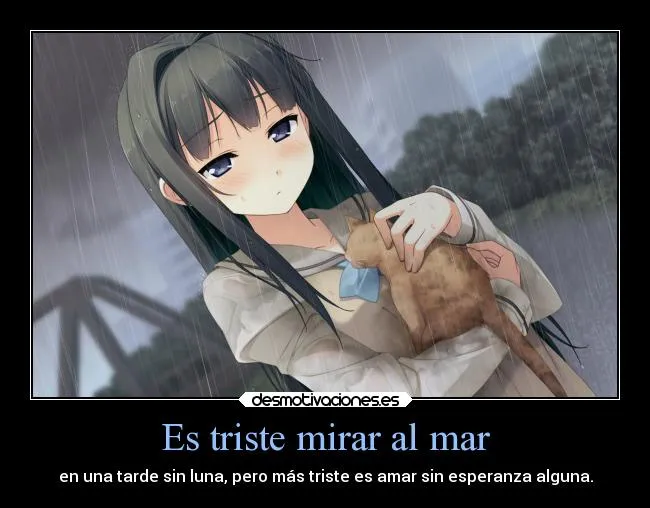 Imagenes de animes de amor con frases tristes - Imagui