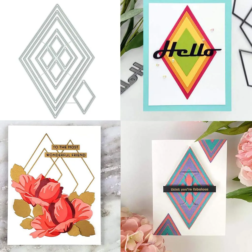 Troqueles de metal rombo para hacer tarjetas, troqueles para manualidades, álbumes de recortes, decoración de tarjetas de papel : Amazon.com.mx: Hogar y Cocina Troqueles de metal rombo para hacer tarjetas, troqueles para manualidades, álbumes de recortes, decoración de tarjetas de papel : Amazon.com.mx: Hogar y Cocina