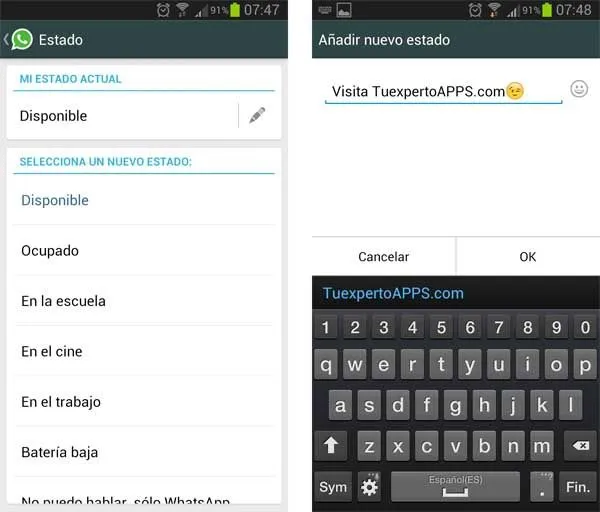 Trucos para WhatsApp, la personalización - tuexpertoapps.com Trucos para WhatsApp, la personalización - tuexpertoapps.com
