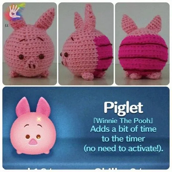 TSUM Tsum Piglet patrón por uDezignCrafts en Etsy TSUM Tsum Piglet patrón por uDezignCrafts en Etsy