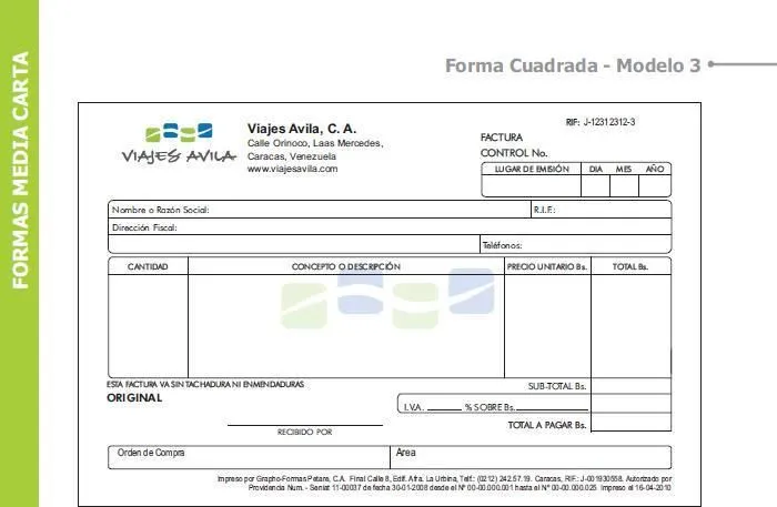 Tu-Factura.net. :::Impresión de facturas autorizadas por el SENIAT ...