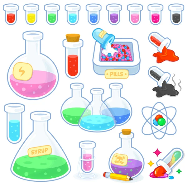 Tubos de ensayo química laboratorio aislado vector — Vector stock ...