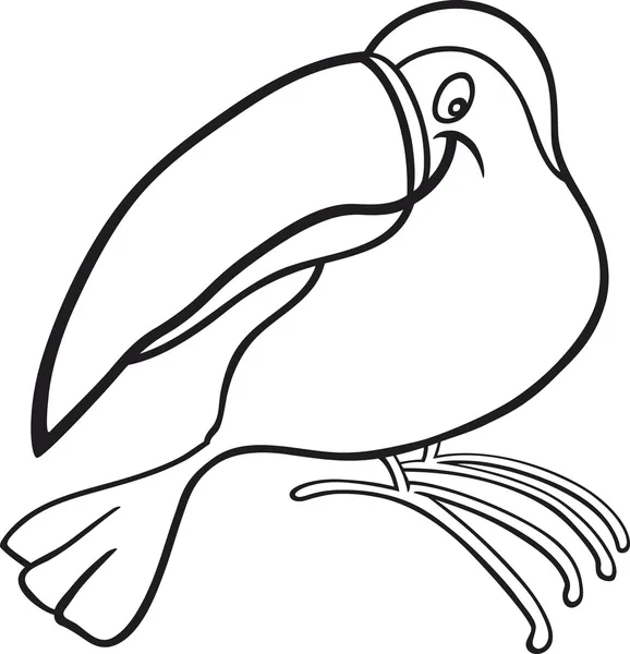 Tucán de dibujos animados para colorear libro — Vector stock ... Tucán de dibujos animados para colorear libro — Vector stock ...