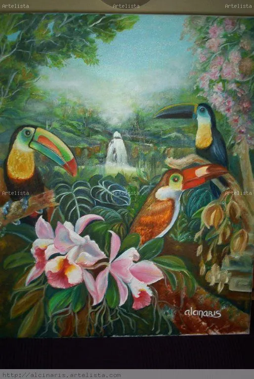 Tucanes y Orquideas Alcinaris Cordoba Hernandez - Artelista.com