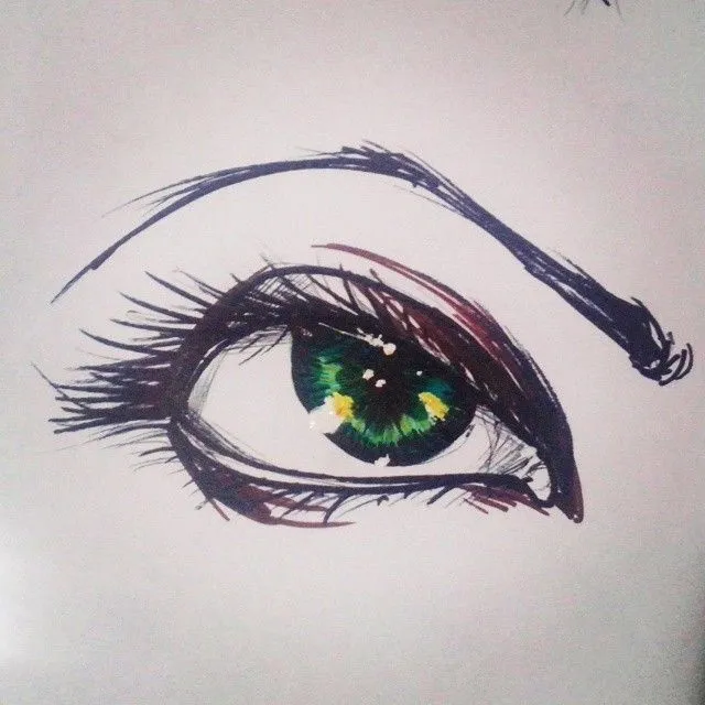 El Tumblr de Maga — Un ultimo #ojo #verde #dibujo #marcador ...