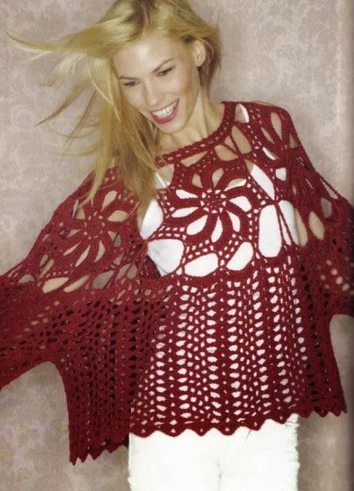 Túnica amplia al crochet | Crochet y Dos agujas Túnica amplia al crochet | Crochet y Dos agujas