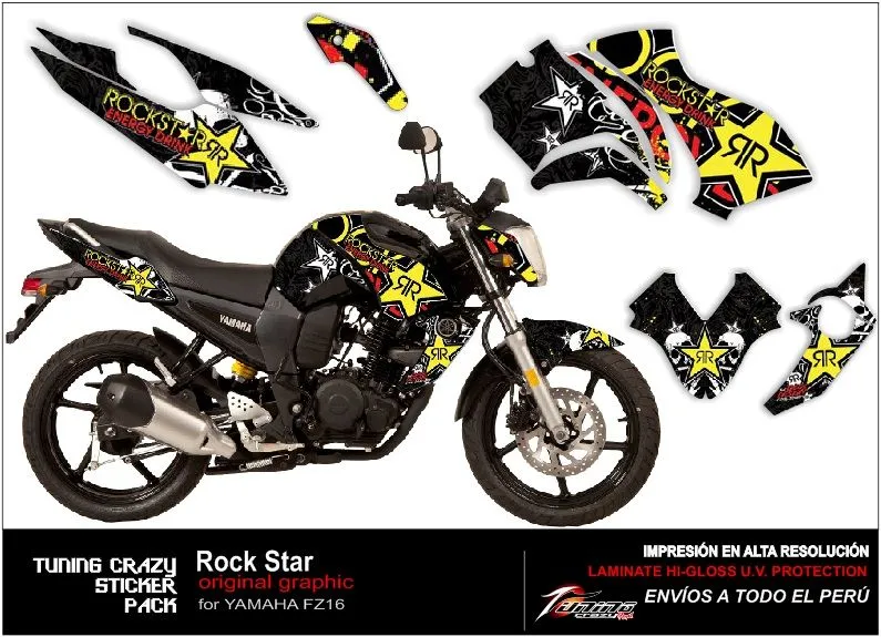 tuning motos pulsar 200 ns monster rockstar fox stickers s Car ... tuning motos pulsar 200 ns monster rockstar fox stickers s Car ...