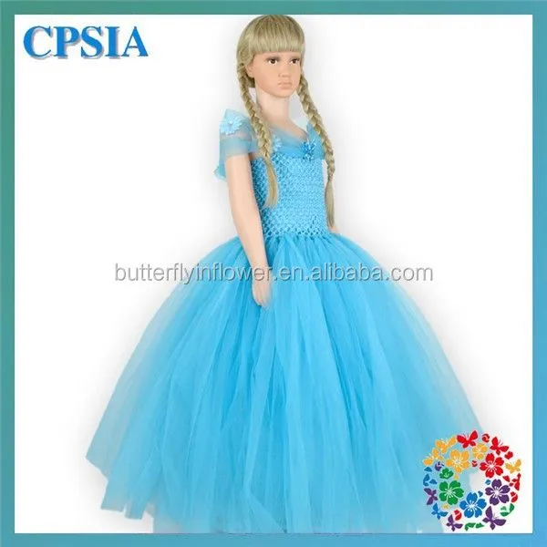La turquesa de la mariposa Crochet tul niños de la princesa de la ...
