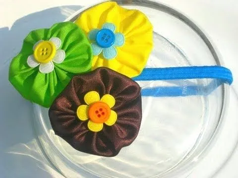 Tutorial accesorios flores de tela cabello DIY - YouTube Tutorial accesorios flores de tela cabello DIY - YouTube