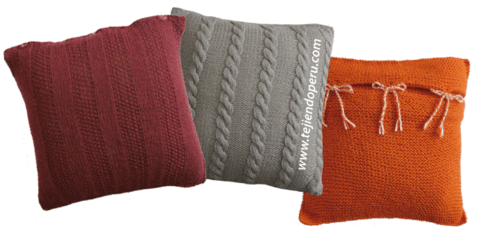 Tutorial: almohadones o cojines tejidos en dos agujas o palitos ... Tutorial: almohadones o cojines tejidos en dos agujas o palitos ...