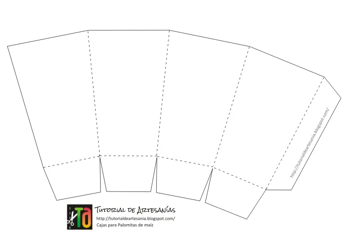 Tutorial de Artesanías: Cajas para palomitas de maiz Tutorial de Artesanías: Cajas para palomitas de maiz
