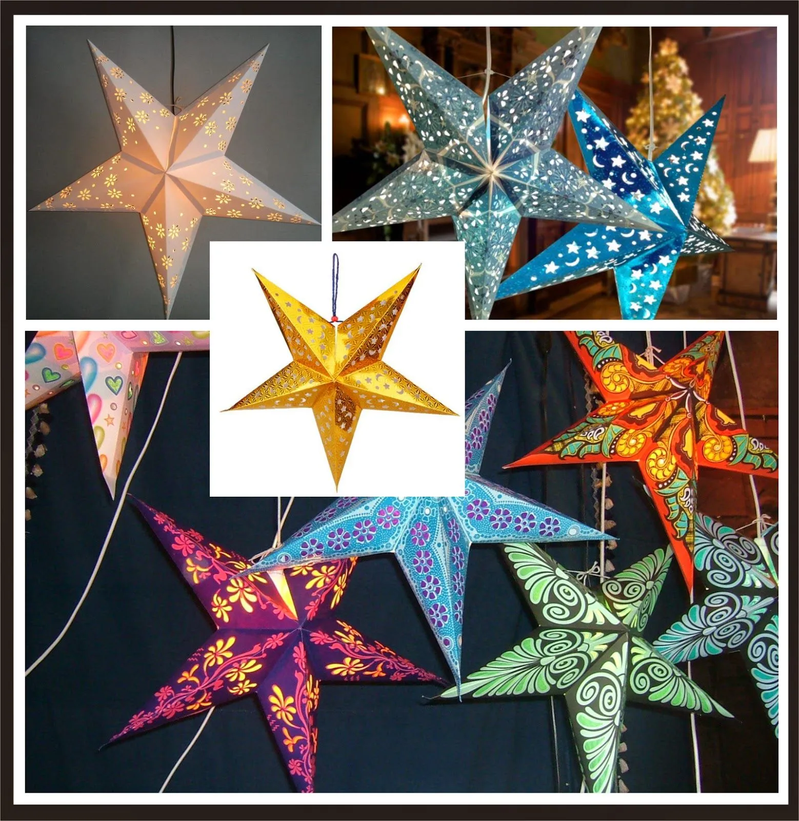 Tutorial de Artesanías: Moldes Lámpara Estrella de papel Tutorial de Artesanías: Moldes Lámpara Estrella de papel