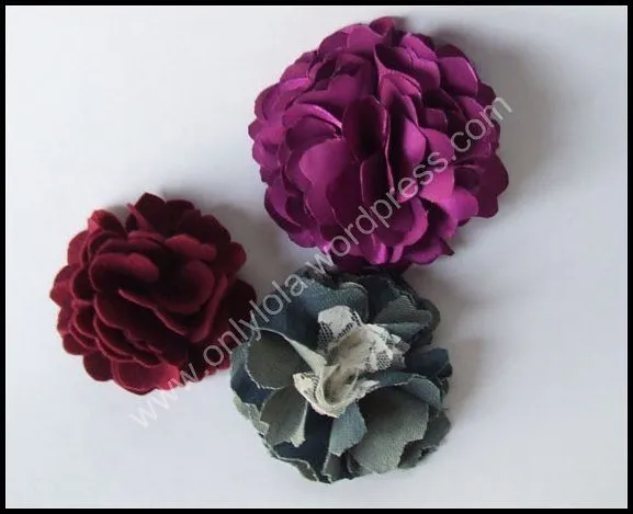 Patron para hacer flores de tela - Imagui