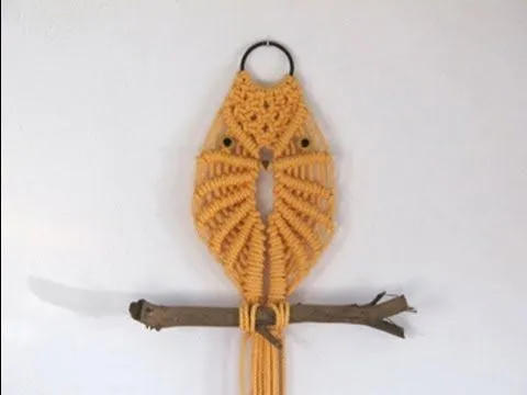 Tutorial para hacer búho de macramé (PARTE 1) - YouTube Tutorial para hacer búho de macramé (PARTE 1) - YouTube