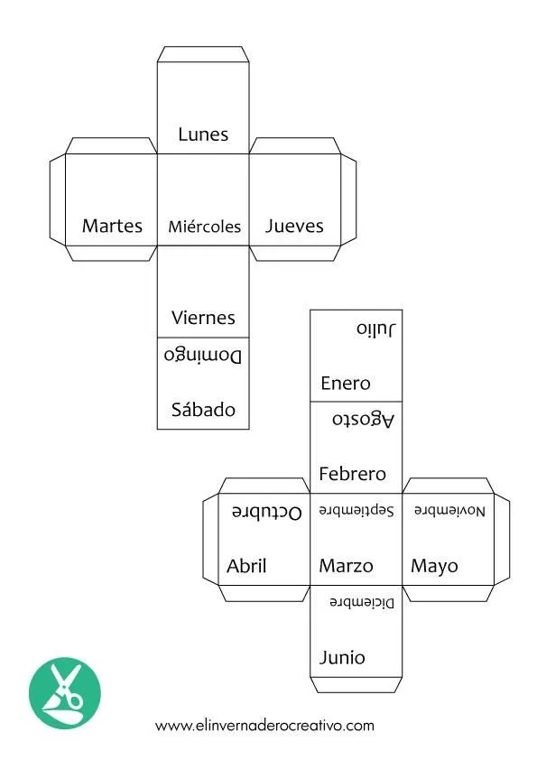 Tutorial: Calendario de cubos + Plantilla gratuita | Manualidades