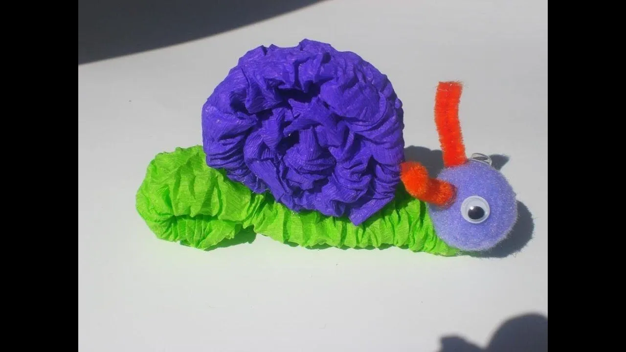 Tutorial Caracol papel crepe corrugado DIY crepe paper tutorial ...