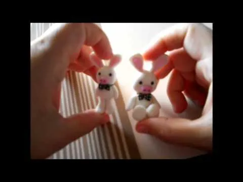 Tutorial: Cerdito Conejo en Porcelana Fría del Dorama You´re ...