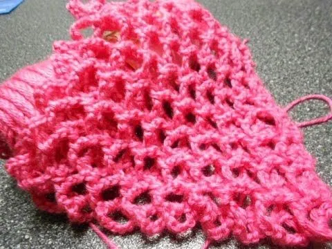 Crochet punto facil doble - YouTube