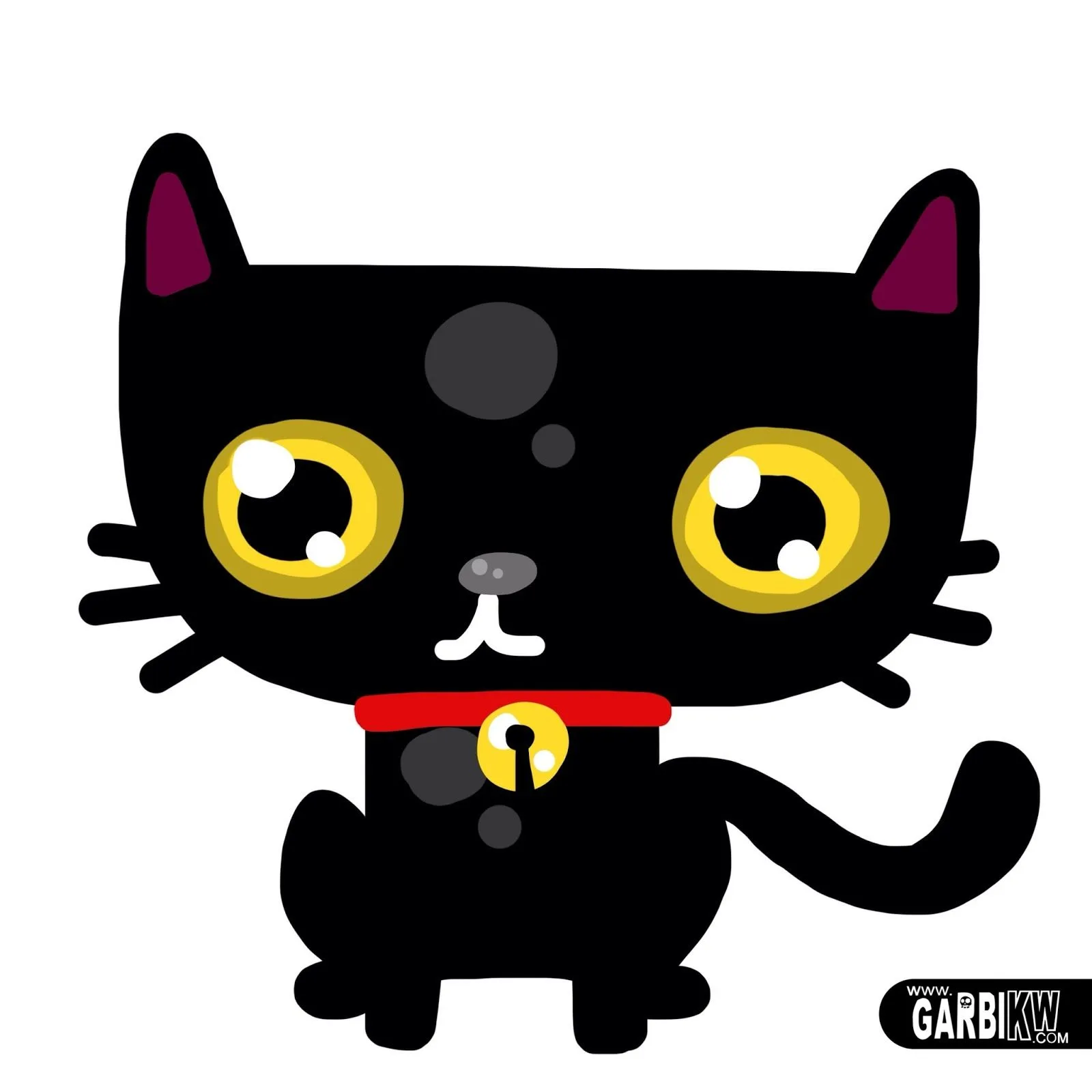 Tutorial Cómo dibujar un gatito negro Kawaii - dibujos sencillos ...