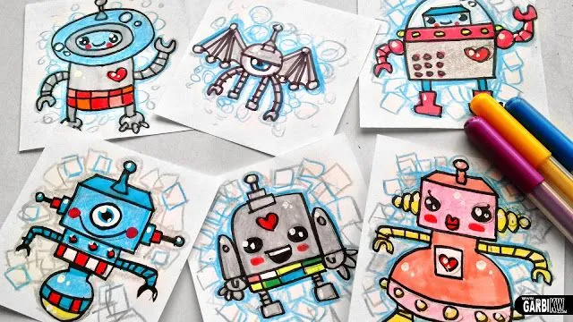 Tutorial Cómo dibujar Robots bonitos - Dibujos sencillos y Kawaii ... Tutorial Cómo dibujar Robots bonitos - Dibujos sencillos y Kawaii ...