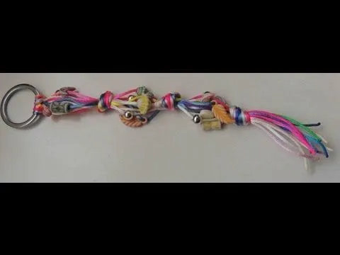 Tutorial DIY llavero multicolor con cola de ratón. Key chain nylon ... Tutorial DIY llavero multicolor con cola de ratón. Key chain nylon ...