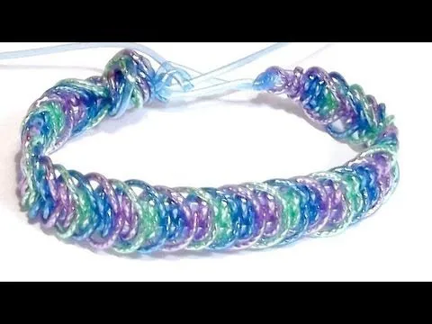 TUTORIAL DIY COMO HACER UNA PULSERA DE HILO DE PLASTICO FACIL DE ...