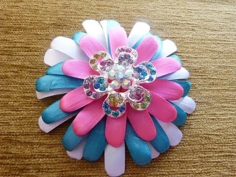 tutorial flores moños o lazos en cinta para el cabello en cinta ... tutorial flores moños o lazos en cinta para el cabello en cinta ...