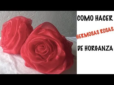 Tutorial: Flores de organza. Organza Flowers. - YouTube