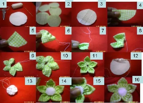 Tutorial de flores de tela paso a paso. | Manualidades | Pinterest ... Tutorial de flores de tela paso a paso. | Manualidades | Pinterest ...