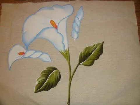 Como pintar alcatraces en tela - Imagui