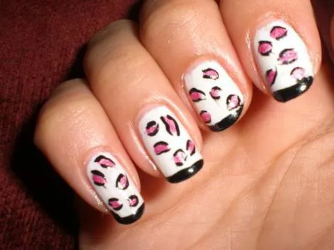 Tutorial de leopardo ( blanco negro y rosa) - YouTube Tutorial de leopardo ( blanco negro y rosa) - YouTube