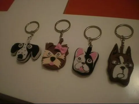 Tutorial de 4 llaveros de perritos de goma eva - YouTube Tutorial de 4 llaveros de perritos de goma eva - YouTube