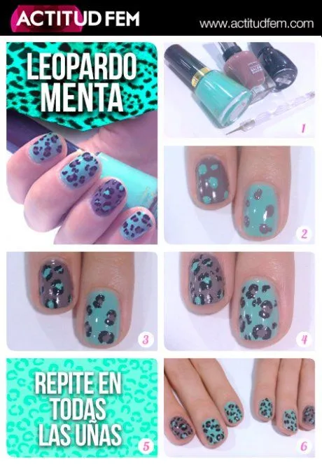 Tutorial: manicure animal print leopardo | ActitudFEM