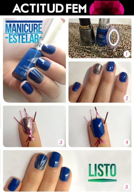 Tutorial: manicure decorado estelar | ActitudFEM Tutorial: manicure decorado estelar | ActitudFEM