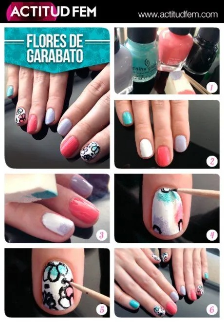 Tutorial: manicure flores 2013 | ActitudFEM