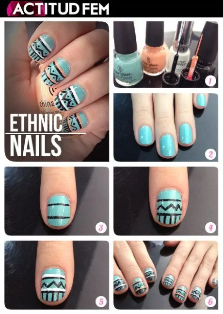 Tutorial: manicure inspiracion etnica | ActitudFEM Tutorial: manicure inspiracion etnica | ActitudFEM
