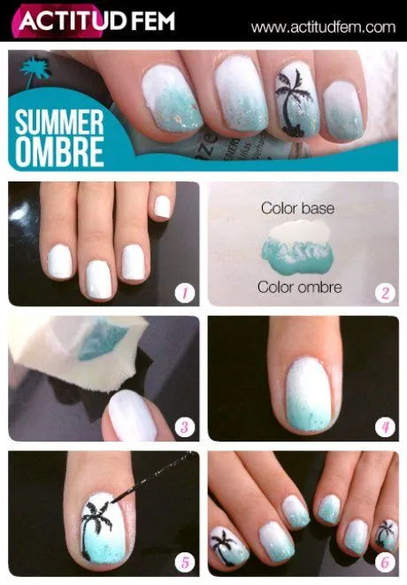 Tutorial: manicure ombre verano | ActitudFEM Tutorial: manicure ombre verano | ActitudFEM