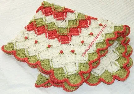 Cobijas o mantas tejidas en palitos o dos agujas, crochet ...