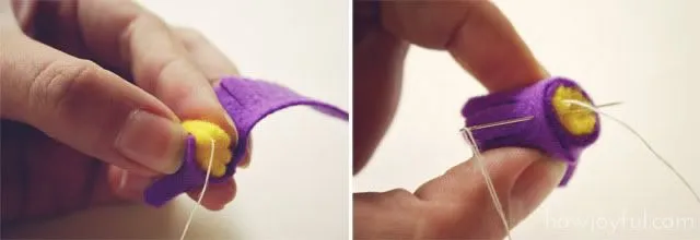 Tutorial: margarita de fieltro, paso a paso | Broches de Fieltro ... Tutorial: margarita de fieltro, paso a paso | Broches de Fieltro ...