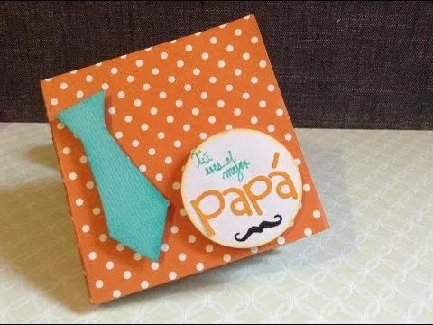 TUTORIAL Mini álbum-cuponera Día del Padre/Mini álbum Fathers day ...