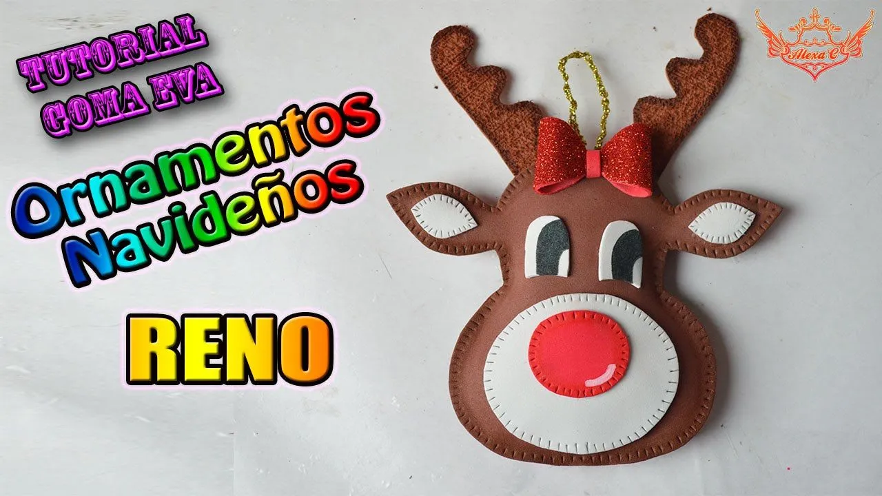 ♥ Tutorial Navidad: Ornamentos para el Árbol - RENO de Goma Eva (Foamy) ♥ - YouTube ♥ Tutorial Navidad: Ornamentos para el Árbol - RENO de Goma Eva (Foamy) ♥ - YouTube