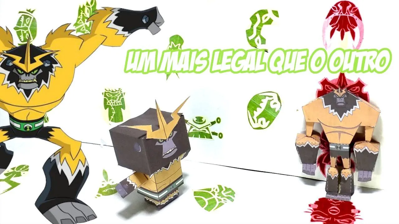 Tutorial - Papecraft Shocksquatch Versão 1 e 3D - Ben 10 Omniverse - YouTube