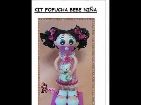 Tutorial paso a paso fofucha niña con coletas - YouTube Tutorial paso a paso fofucha niña con coletas - YouTube
