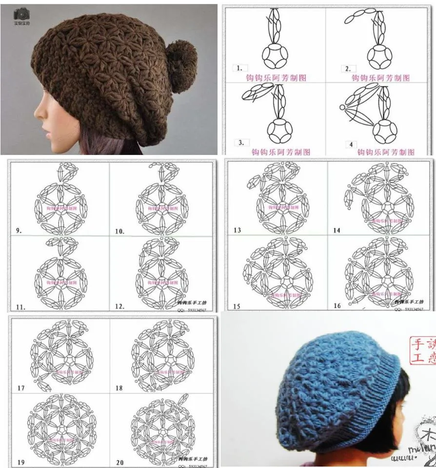 Tutorial y Patron Gorro Crochet - Patrones Crochet